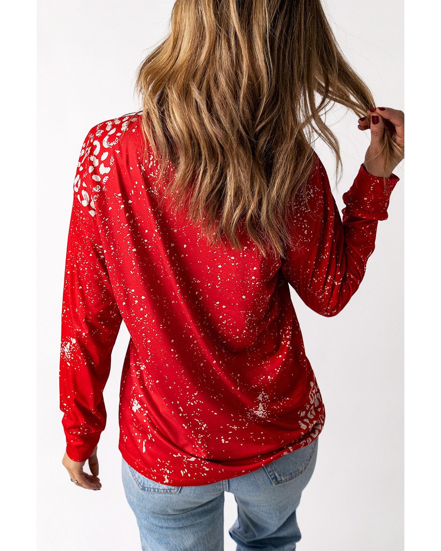 Azura Exchange Bleached Leopard Spot Pullover - L