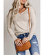 Azura Exchange Lace Crochet V Neck Long Sleeve Top - 2XL
