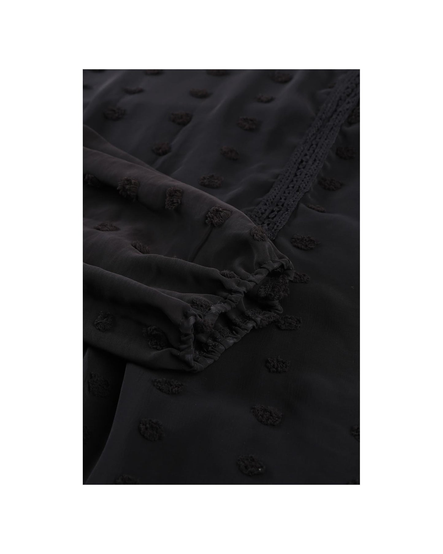 Azura Exchange Swiss Dot Ruffle Babydoll Blouse - XL