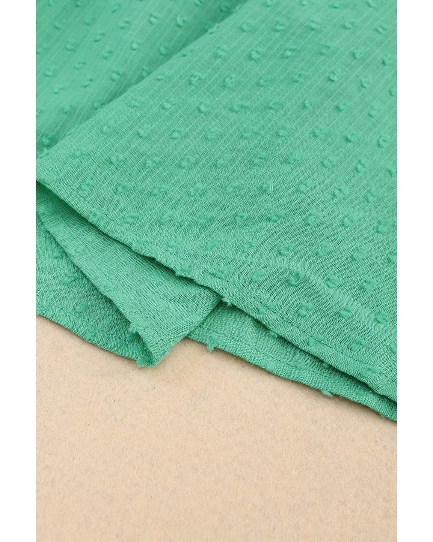 Azura Exchange Eyelet V Neckline Ruffle Swiss Dot Top - XL