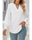 Azura Exchange Split Neck Textured Loose Blouse - M
