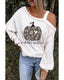 Azura Exchange Leopard Floral Asymmetric Cold Shoulder Top - XL