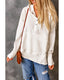 Azura Exchange Batwing Sleeve Henley Hoodie with Pockets - S