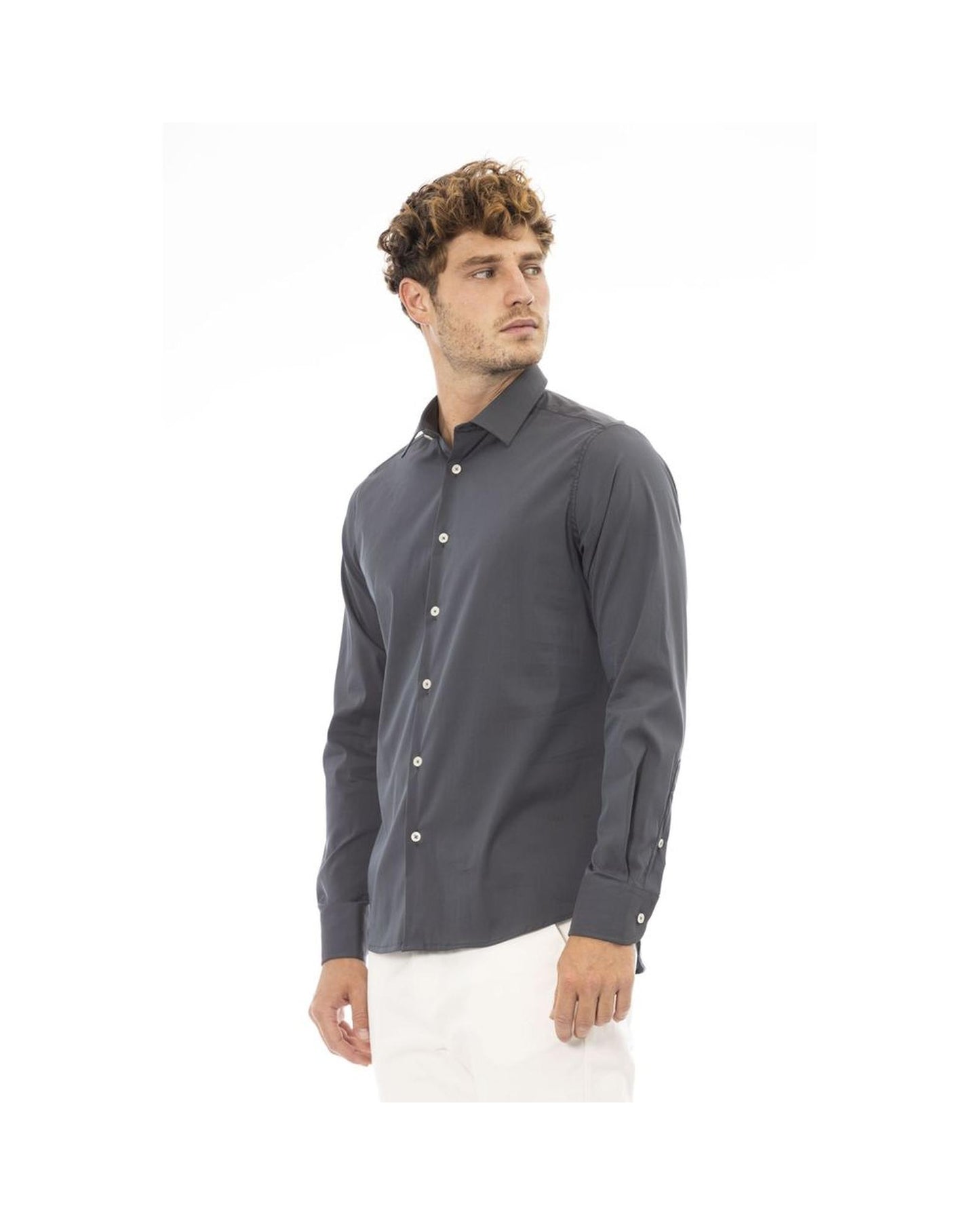 Baldinini Trend Men's Gray Cotton Shirt - S
