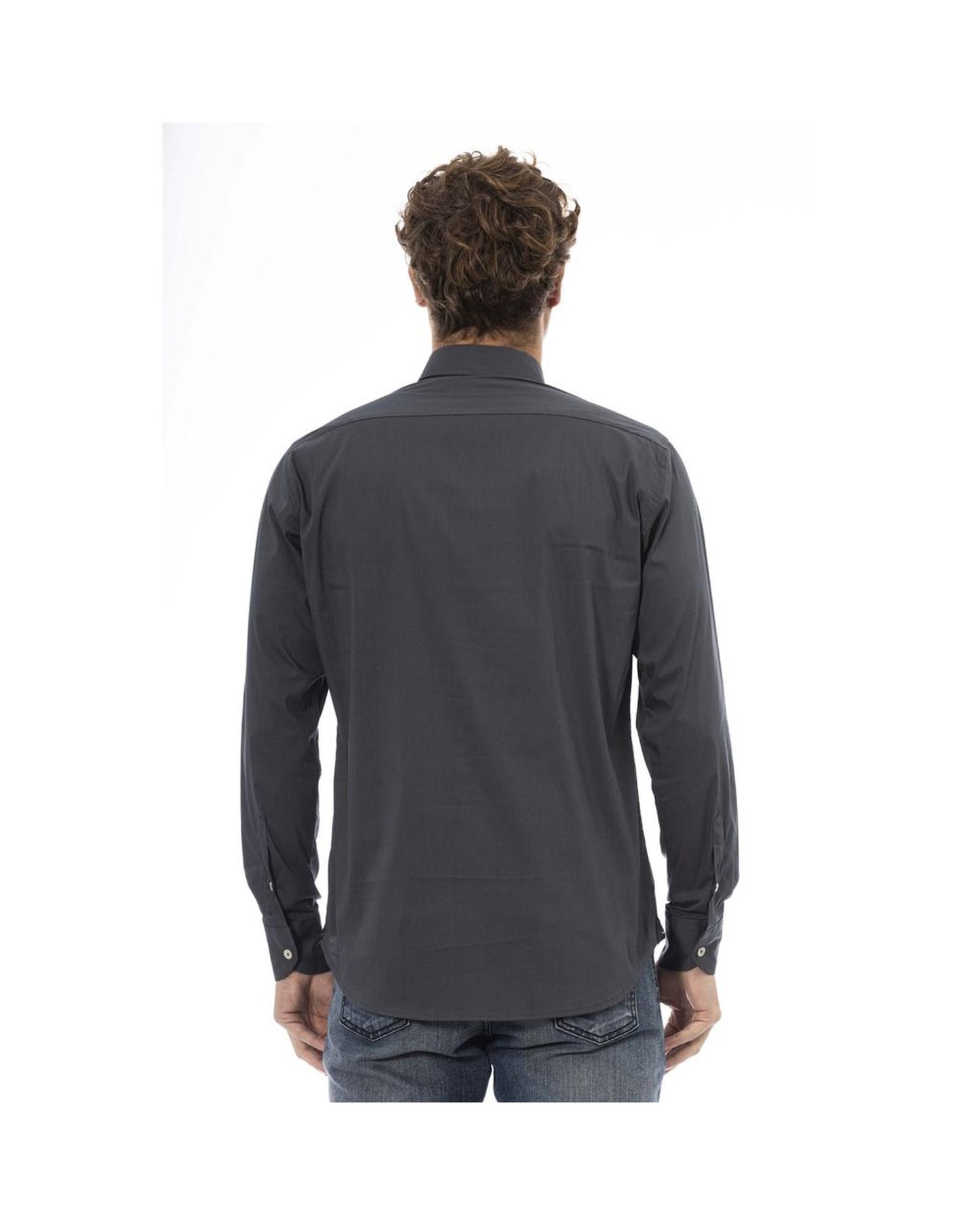Baldinini Trend Men's Gray Cotton Shirt - 44 IT