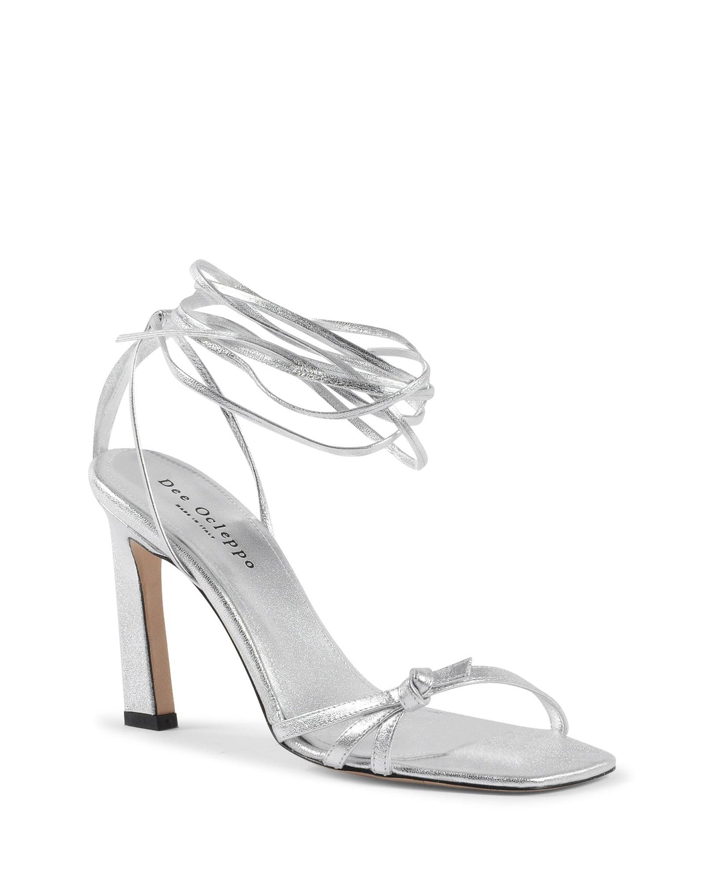 Lace-Up Leather High-Heel Sandal - 38 EU