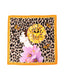 Orange Leopard Silk Scarf - One Size