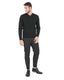 Crown of Edinburgh Cashmere Men's Refined Cashmere V-Neck Sweater in Black - 3XL