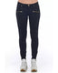 Stretch Denim Biker Jeans with Worn Wash and Multipockets 42 IT Women Women's Jeans Frankie Morello