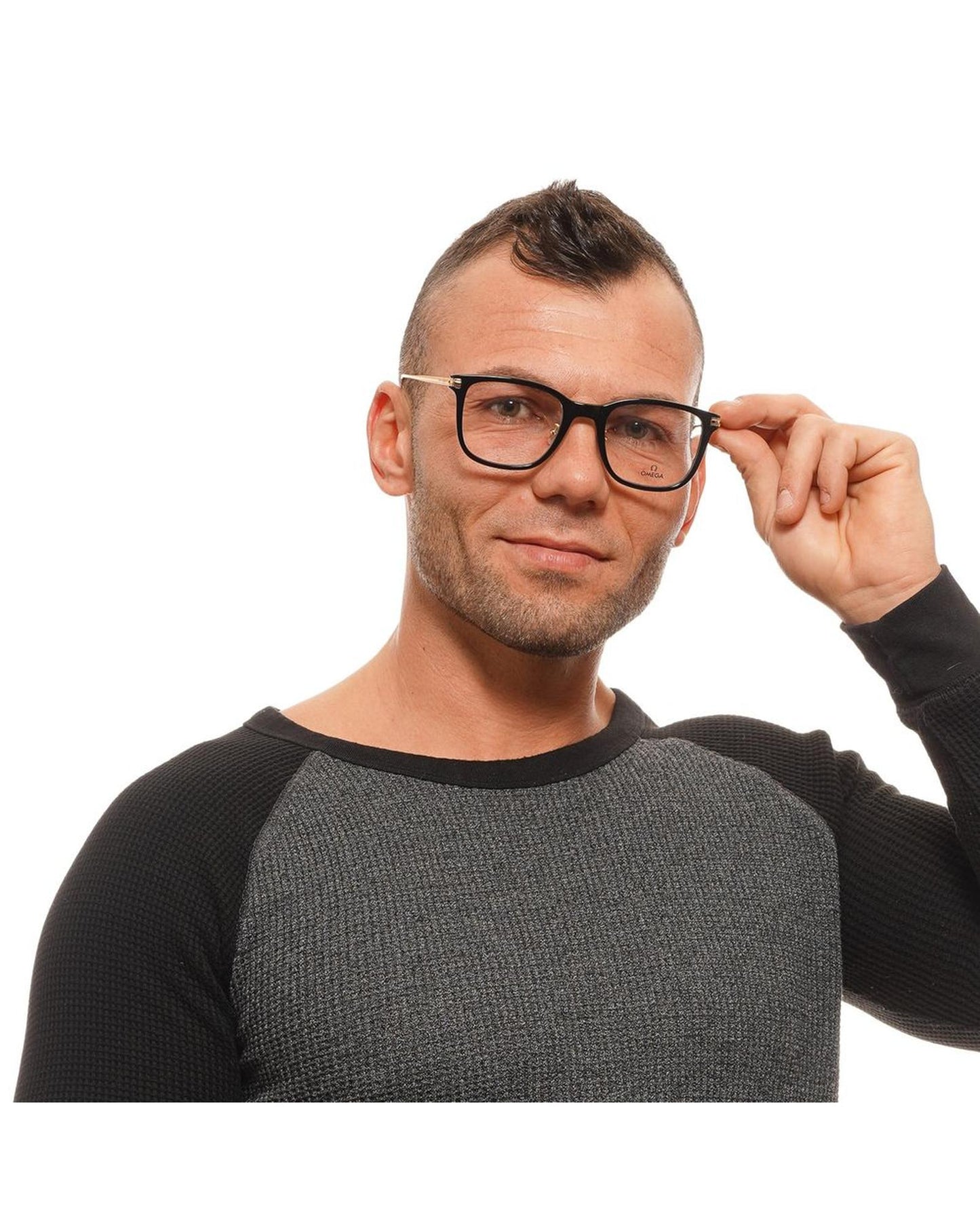 Omega Men's Black Optical Frames - One Size
