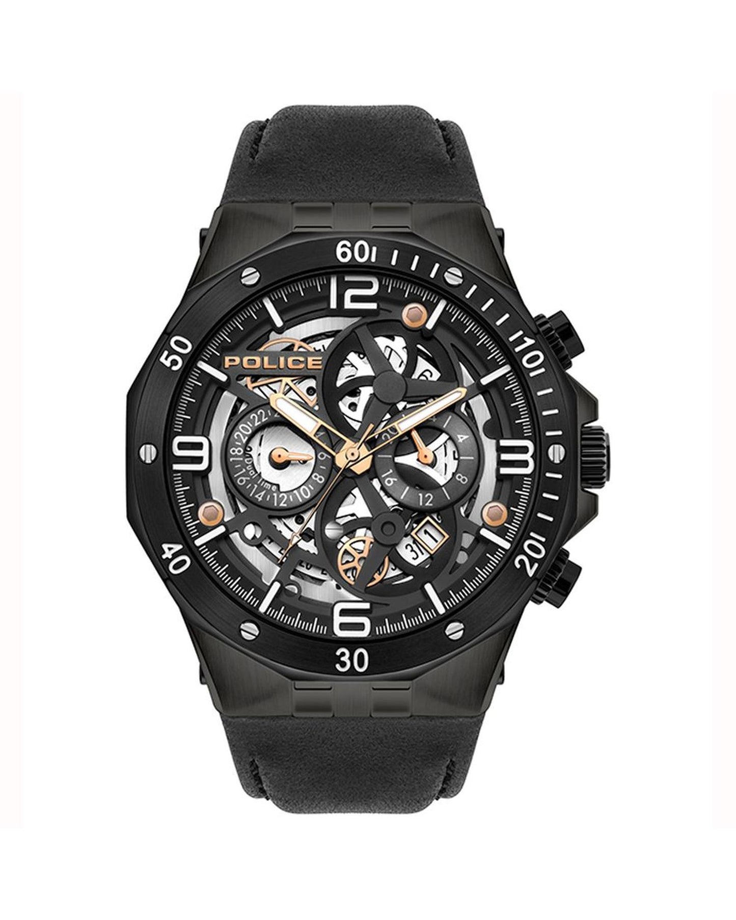 Police Men's Black Watch - One Size