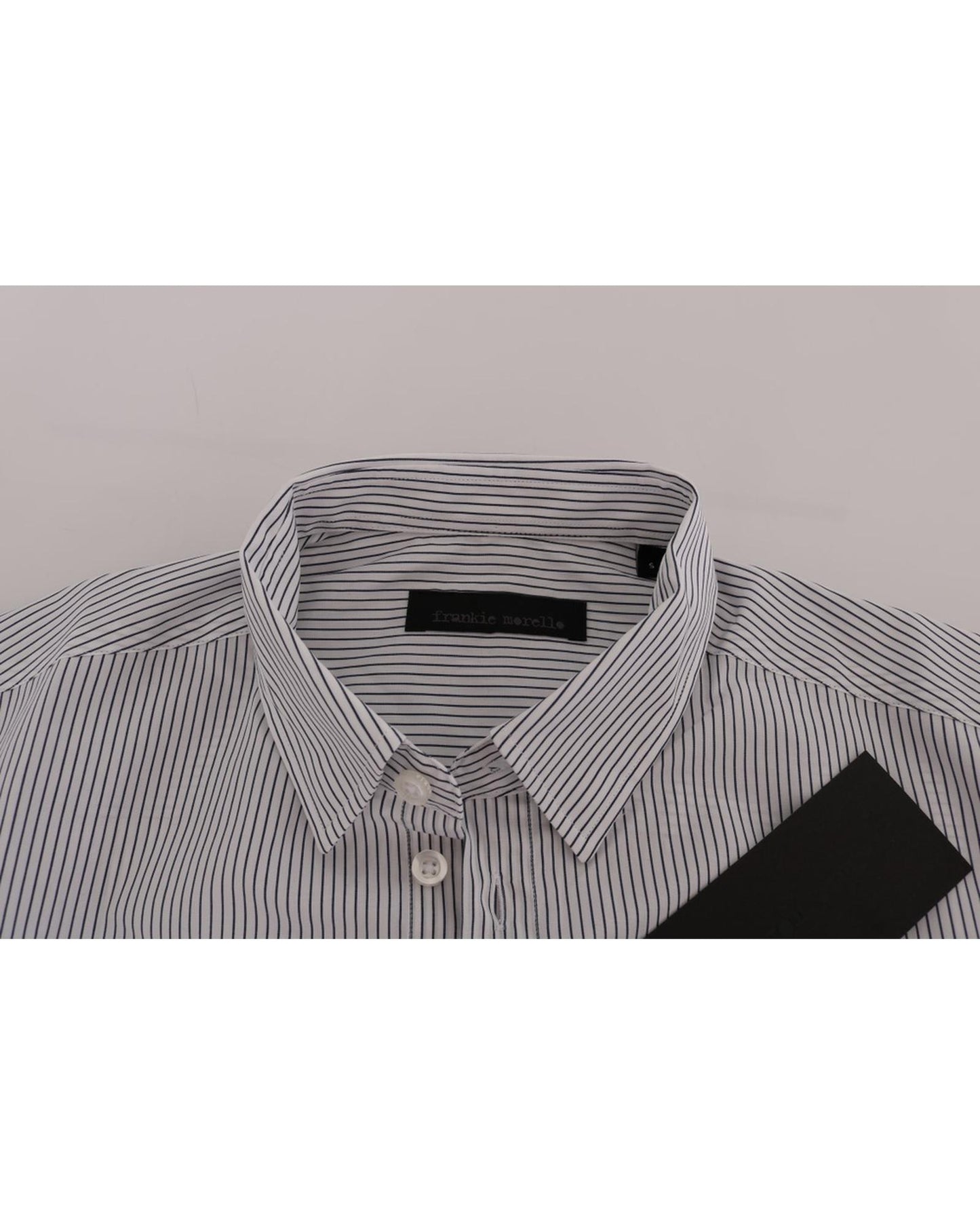 Frankie Morello Casual Shirt with Blue Stripes L Men