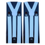 2x Mens Suspenders Braces Adjustable Strong Clip On Elastic Formal Wedding Slim - White
