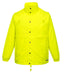 HUSKI STRATUS RAIN JACKET Waterproof Workwear Concealed Hood Windproof Packable - Yellow Fluro - XXL