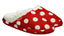 ARCHLINE Orthotic Slippers Slip On Scuffs Pain Relief Moccasins - Red Polka Dot - EUR 41 (Womens US 10)