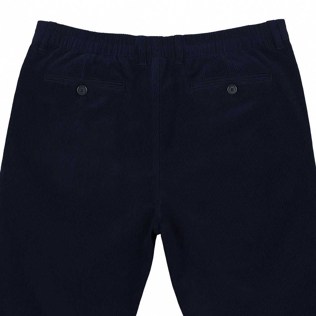 MENS CORDUROY PANTS Trousers Cords Casual STRETCH COTTON Size 32""-44"" Adjustable - Navy (49) - 87 (34"")
