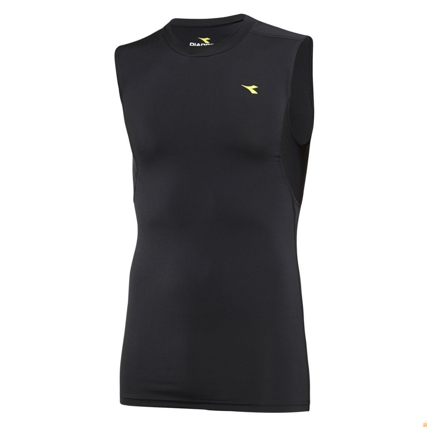 Diadora Mens Compression Sleeveless Muscle Top Gym Thermal - Black - XXL