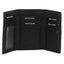 Pierre Cardin Leather Ladies Woven Design Tri-fold RFID Wallet in Black