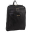 Pierre Cardin Rustic Womens Leather Backpack Bag Handbag Back Pack Travel - Black