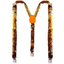 Mens Suspenders Braces Adjustable Strong Clip On Elastic Formal Wedding Slim - Orange (Sequin)