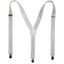 Mens Suspenders Braces Adjustable Strong Clip On Elastic Formal Wedding Slim - White (Glitter)