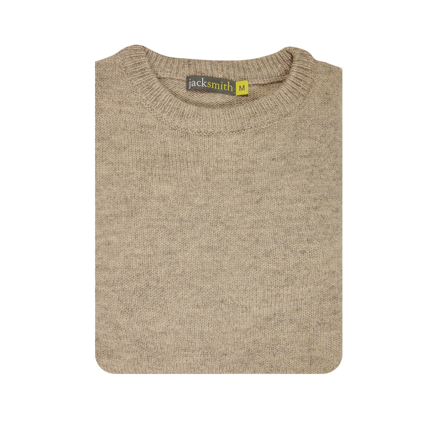 100% SHETLAND WOOL CREW Round Neck Knit JUMPER Pullover Mens Sweater Knitted - Beige (03) - L
