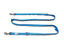 Multi Dog Lead - Nylon w/Reflective Stitching - Double Clip ,Coupler, Waist Belt, Short/Long, Quicktie - Moondidley Pets 20mm Light Blue