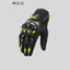 High-Performance Motorcycle Riding Gloves with Hard Knuckle Protection - Anti-Slip, Touchscreen Compatible, Neon Accents (Green,XL size)
