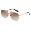 Gold Square Sunglasses,Fashionable Men's Metal, UV400 Gradient Lenses for Timeless Style