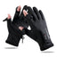 Convertible Fingerless Winter Gloves | Waterproof, Windproof Thermal Gloves with Touchscreen Compatibility Q808 L size Black