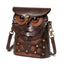 Handcrafted Leather Owl Crossbody Bag ��� Unique Retro Design Shoulder Purse for Women