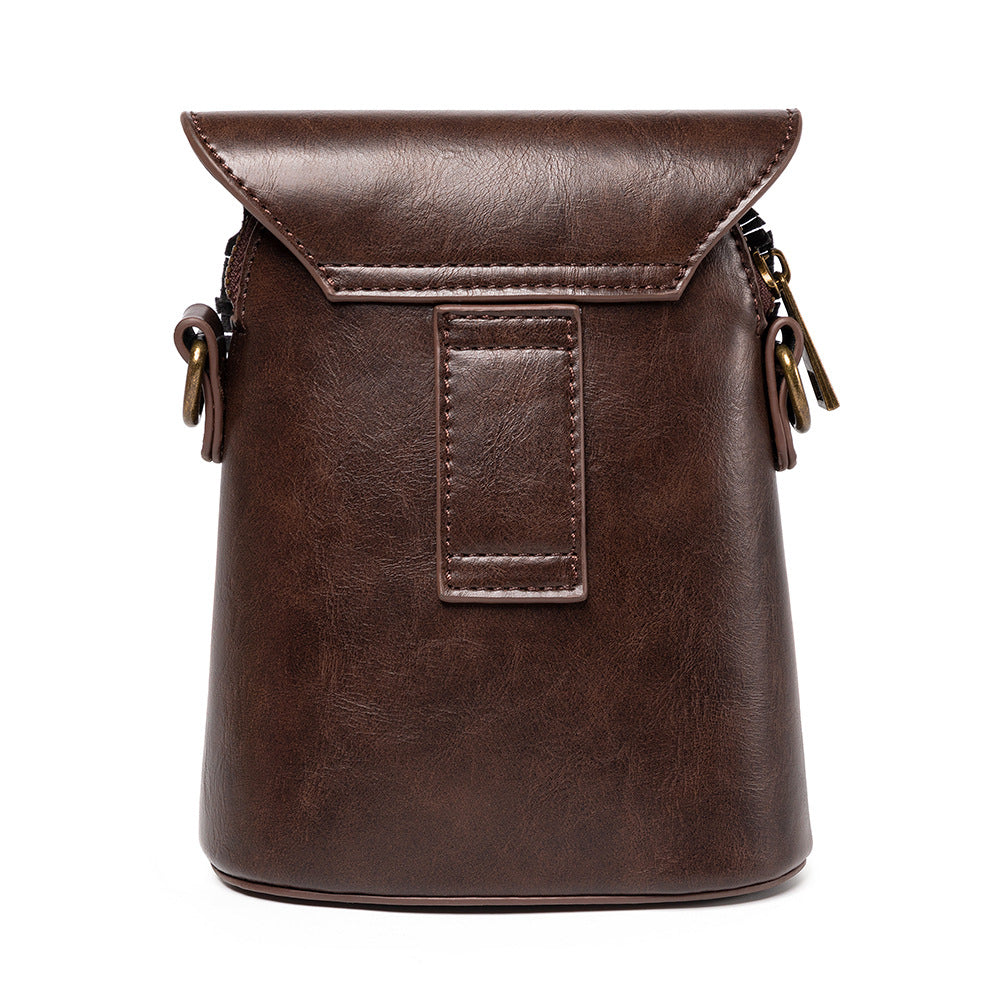 Handcrafted Leather Owl Crossbody Bag ��� Unique Retro Design Shoulder Purse for Women