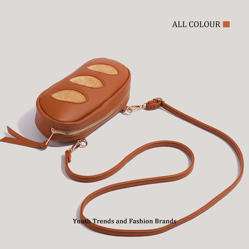 Creative Cute Baguette Crossbody Bag ��� Unique Bread Design, Fashionable Shoulder Bag for Daily Use