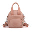 Pink Mini Waterproof Nylon Backpack - Lightweight Casual Crossbody Bag