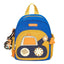 Blue-yellow Kids' Cartoon Backpack - Adorable Excavator Design with Spacious Compartments