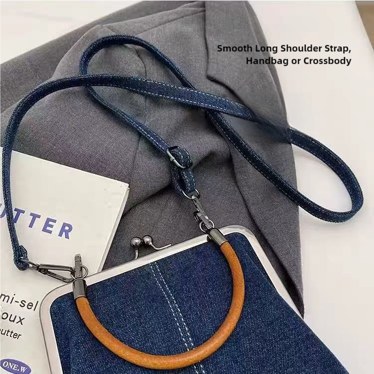 Blue Handmade Denim Patchwork Small Crossbody Bag ��� Women���s Shoulder & Handbag with Vintage Style