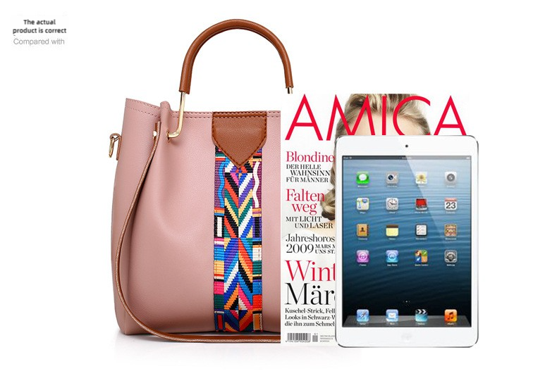 Pink Elegant 4-Piece Women���s Handbag Set ��� Stylish PU Leather Tote, Shoulder Bag, Clutch, and Wallet for Every Occasion