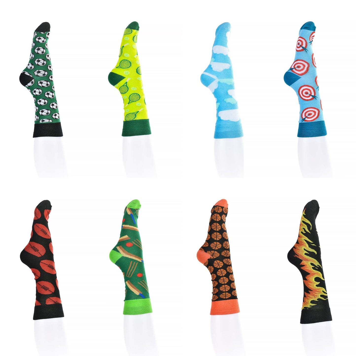 8 Pairs Fashion Novelty Funny Socks one Size 5-13 Men Socks Women Socks #4
