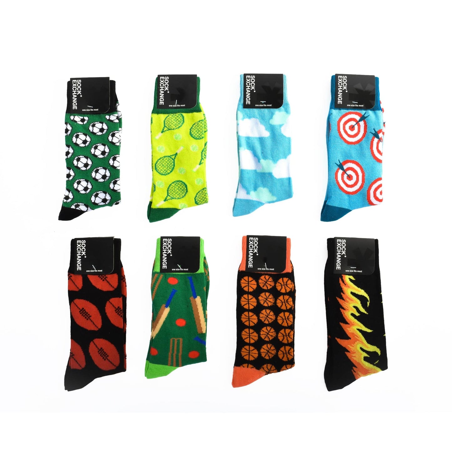 8 Pairs Fashion Novelty Funny Socks one Size 5-13 Men Socks Women Socks #4