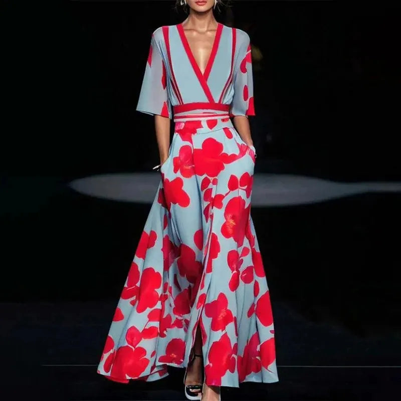 Women's Printed Pleated Dress