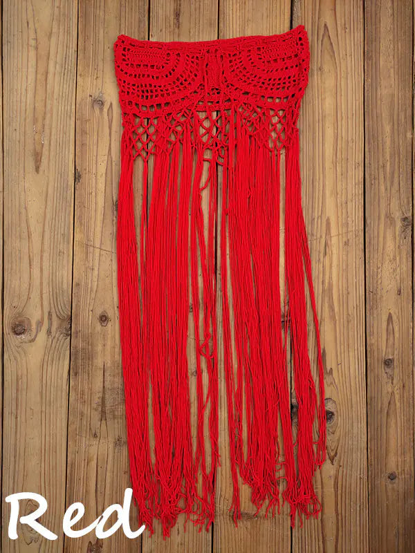 Women's Hand Crocheted Beach Dress And Bikini Cover Skirt
