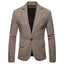 Men's Stylish Casual Plaid Suit Jacket