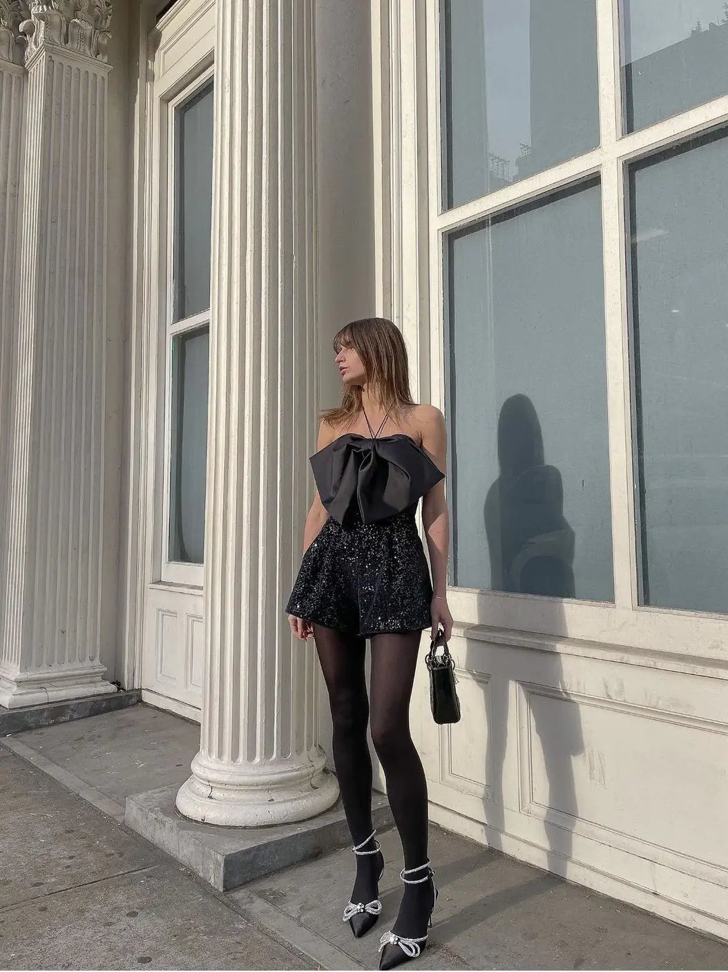 Women's High Waist Black Jumpsuit