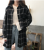 Women's Irregular Plaid Long Sleeve Shirt