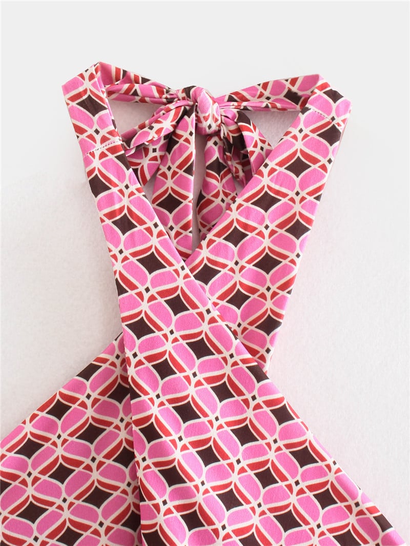 Women's High Waist Casual Cross Jumpsuit