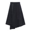Asymmetric High Waist Zip Split Skirt for Women