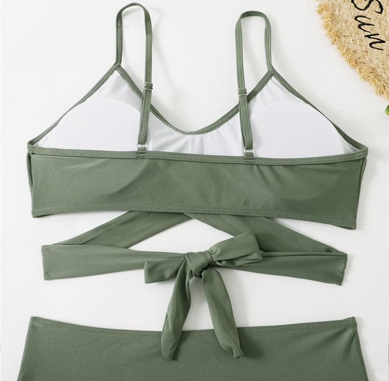 Women's Sexy Solid Print Bikini Set