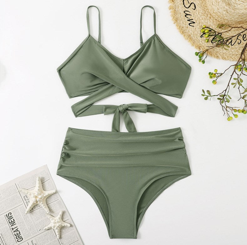 Women's Sexy Solid Print Bikini Set