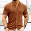 Men's Summer Polo Shirt Button Lapel Top