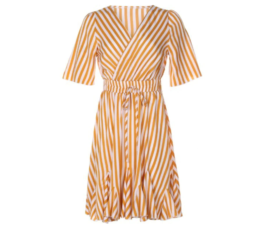 Women's Striped Patchwork Dress
